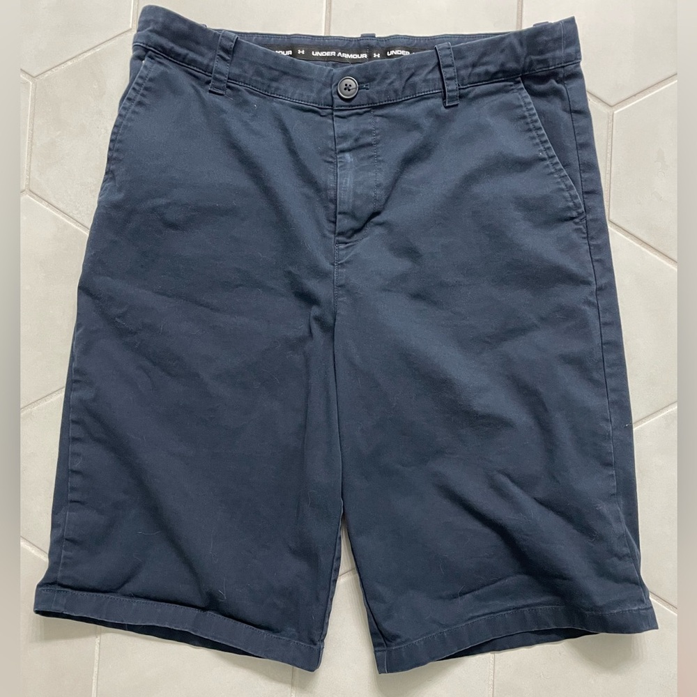 Under Armour Dark Blue Flat Front Shorts